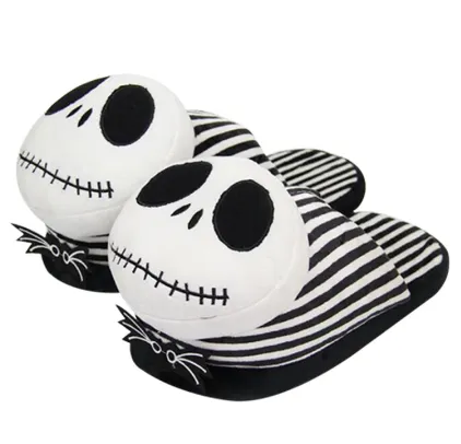 Winter Plush Jack Skellington Slippers