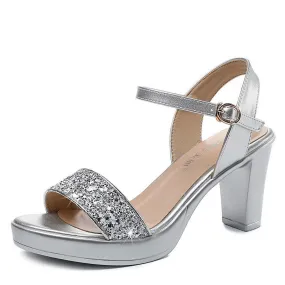 Women's Luxury Sequin Platform Dress Sandals