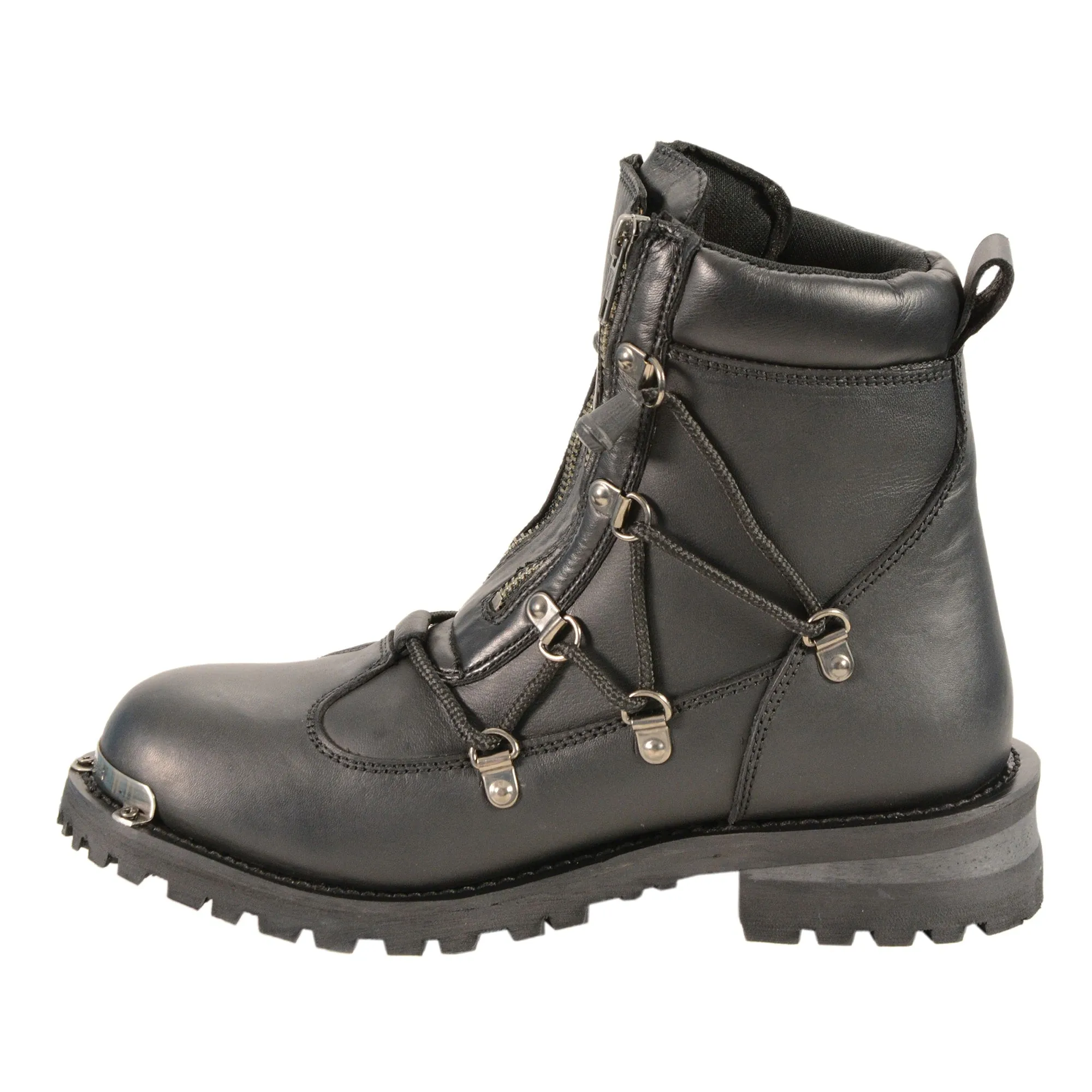 Women’s Twin Zipper Front Entry Cap Toe Boot