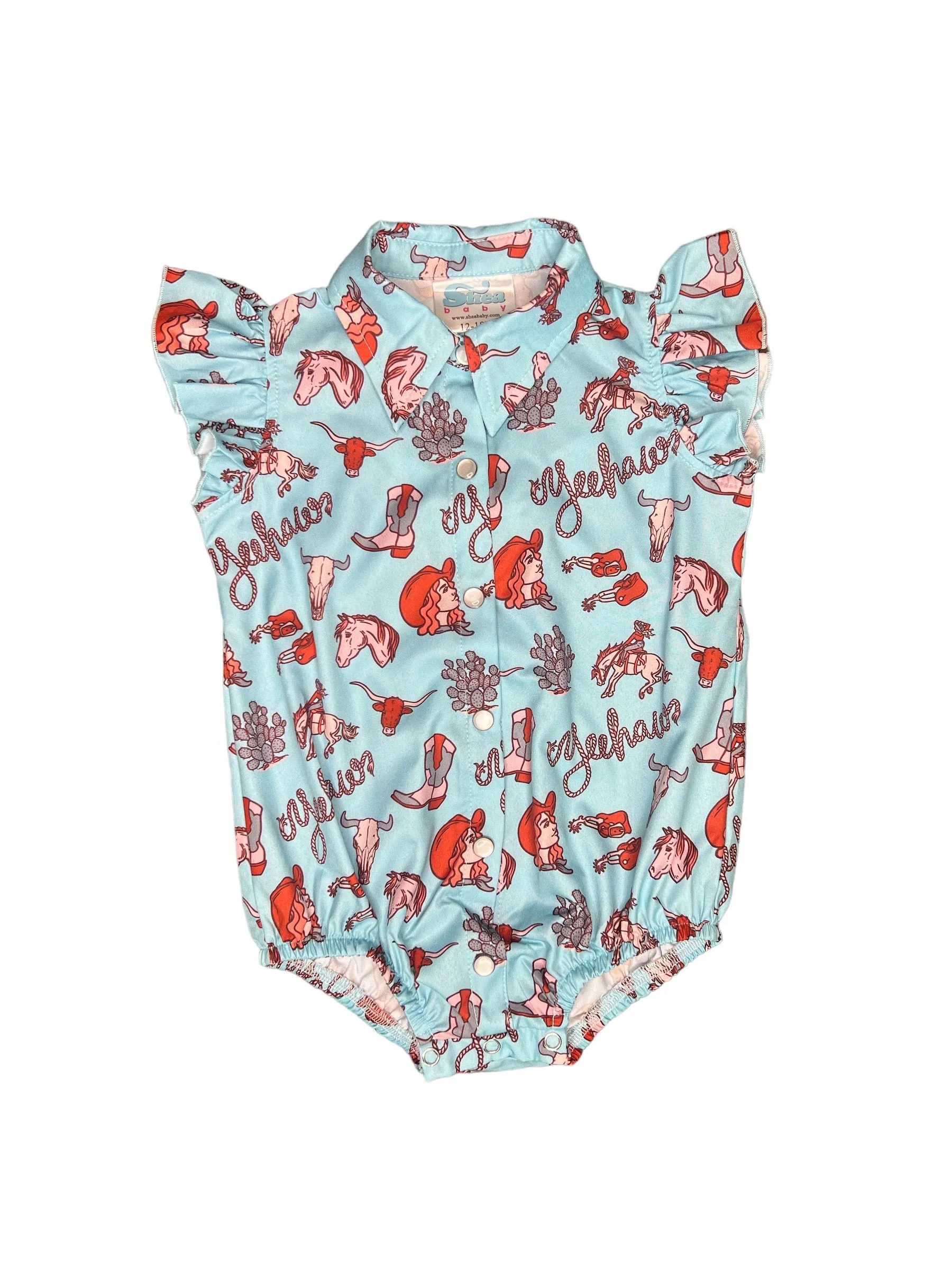 Yeehaw Ruffle Snap Onesie Baby (0-18m)