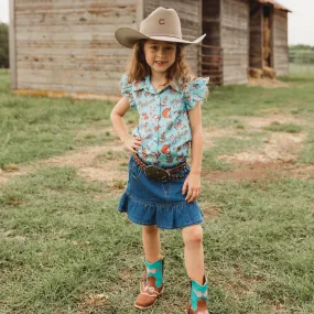 YeeHaw Ruffle Snap Shirt Toddler (2T-5T)